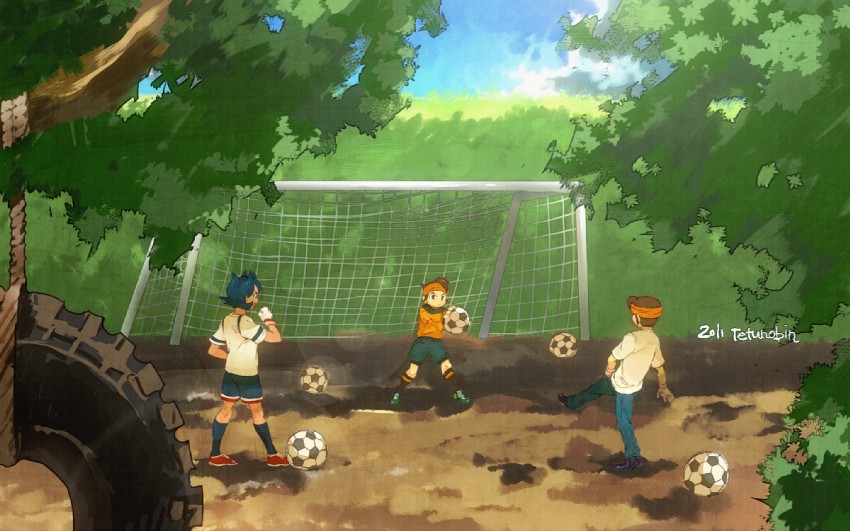 endou mamoru, rococo urupa, and endou daisuke (inazuma eleven) drawn by tetsu_(teppei)