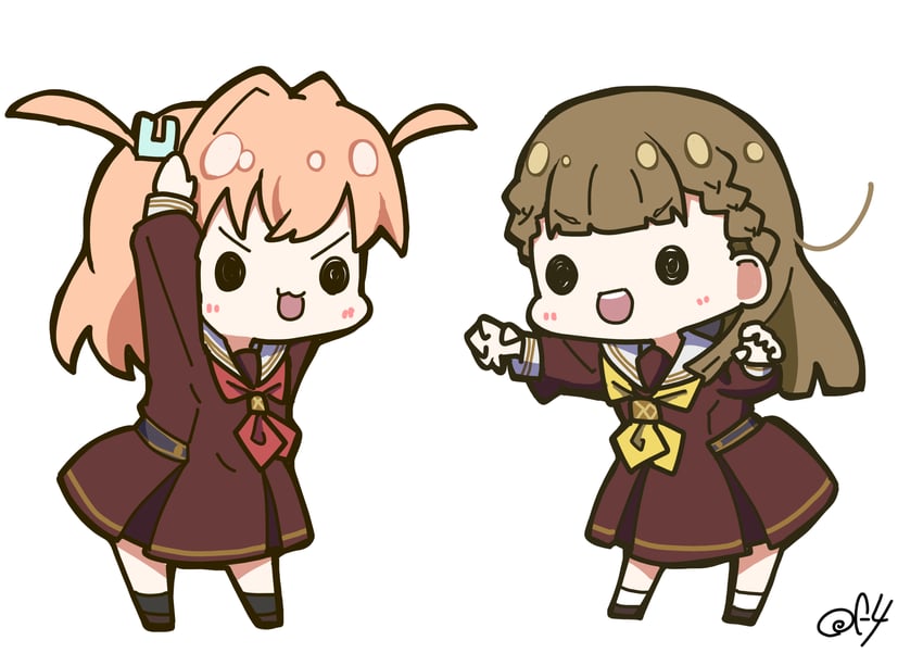 hinoshita kaho and kachimachi kosuzu (love live! and 1 more) drawn by oofushi_ao