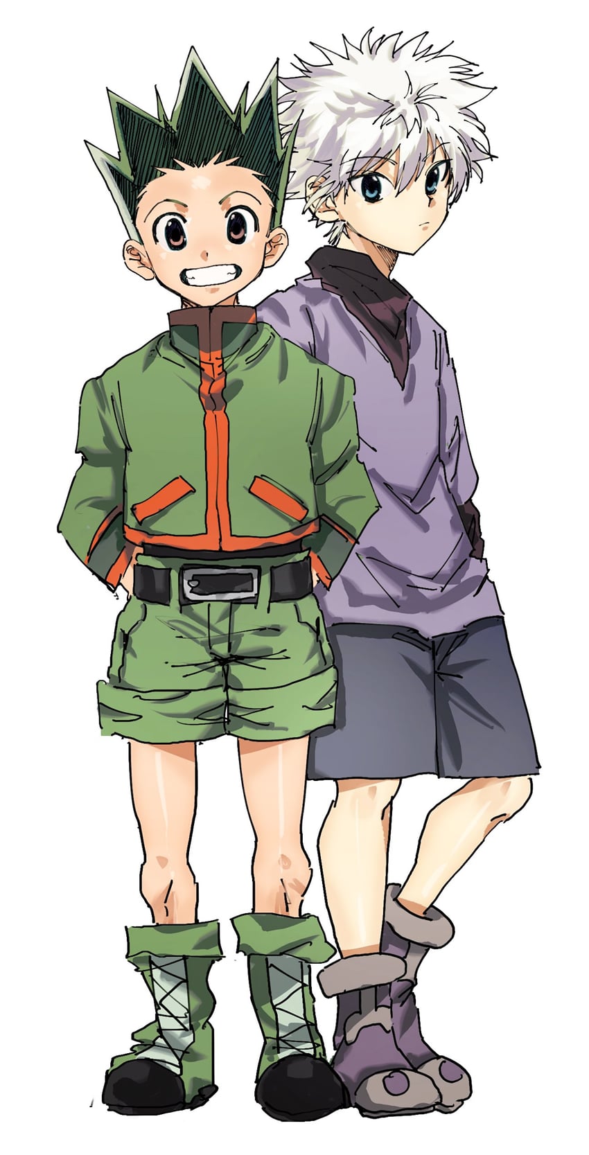 killua zoldyck and gon freecss (hunter x hunter) drawn by mimiku_22