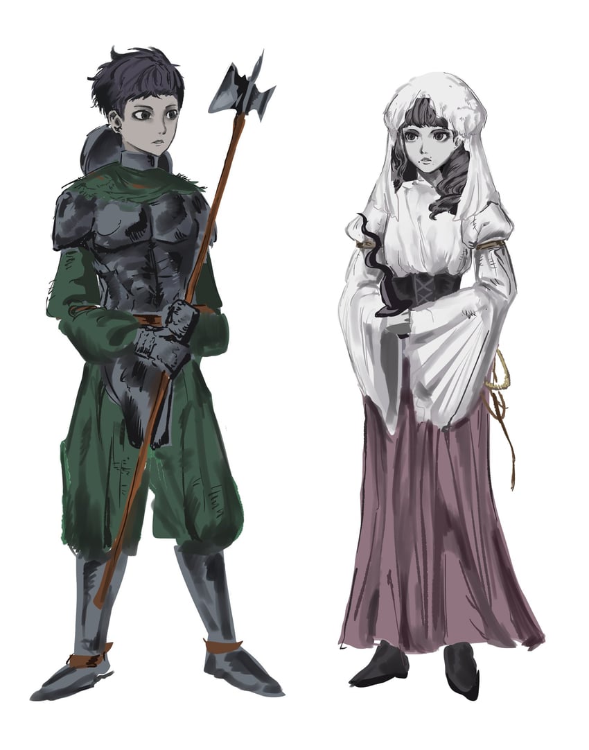 marina and levi (fear & hunger and 1 more) drawn by chira_fh