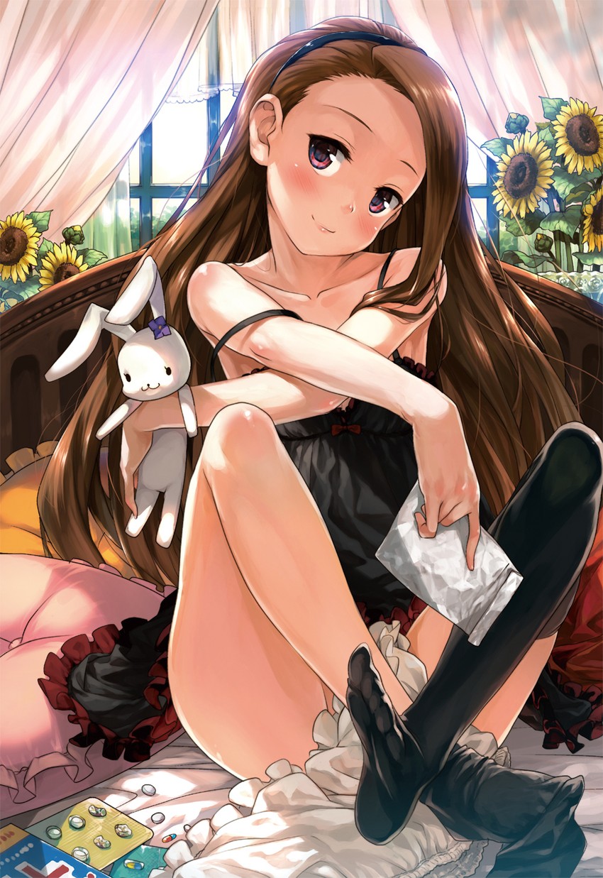 minase iori and usa-chan (idolmaster) drawn by shirane_taito