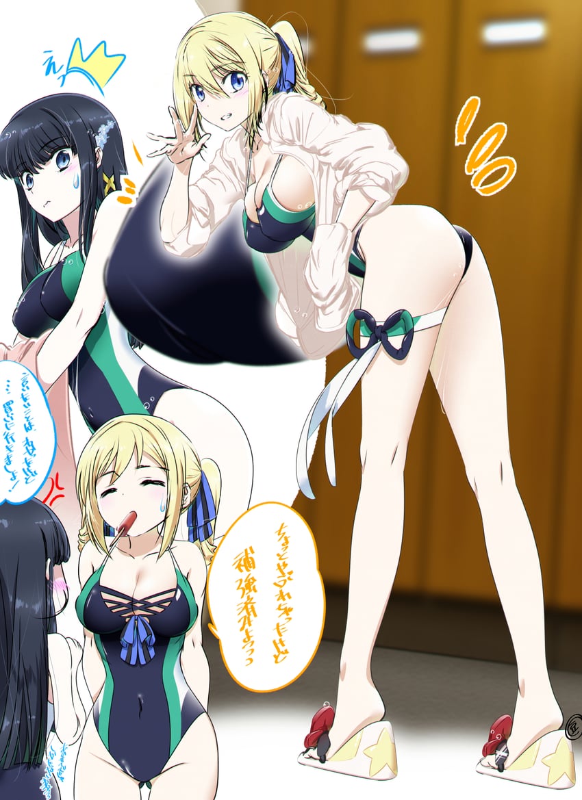 shiba miyuki and angelina kudou shields (mahouka koukou no rettousei) drawn by mamezuka_takashi