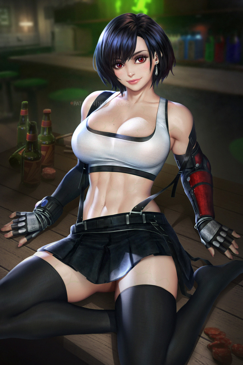 tifa lockhart (final fantasy and 2 more) drawn by neoartcore