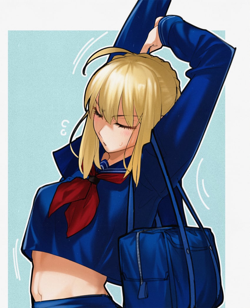 artoria pendragon and master artoria (fate and 1 more) drawn by kamisato_sora