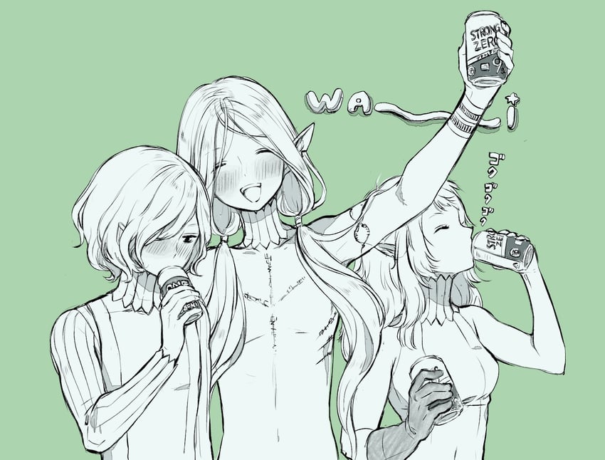 mithrun, fleki, and lycion (dungeon meshi) drawn by sami_(3a3i3a3i)