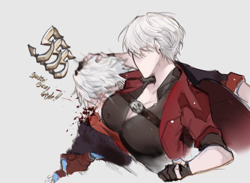dante and nero (devil may cry and 1 more) drawn by veelzlone