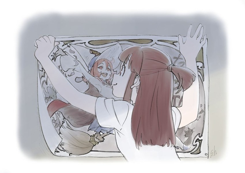 kagari atsuko and shiny chariot (little witch academia) drawn by handa_shuuhei