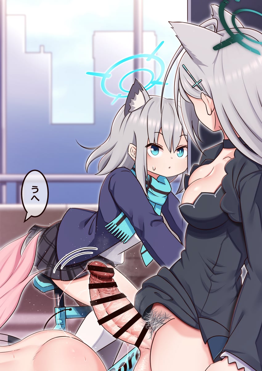 shiroko, hoshino, and shiroko terror (blue archive) drawn by lemon_snail