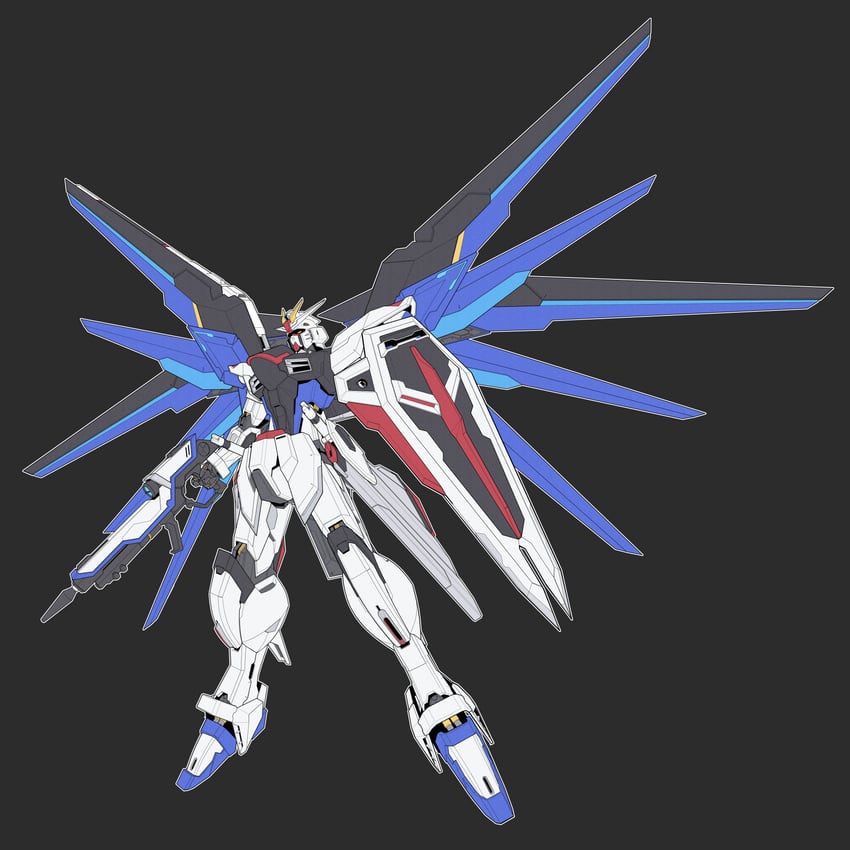 freedom gundam (gundam and 1 more) drawn by baffu