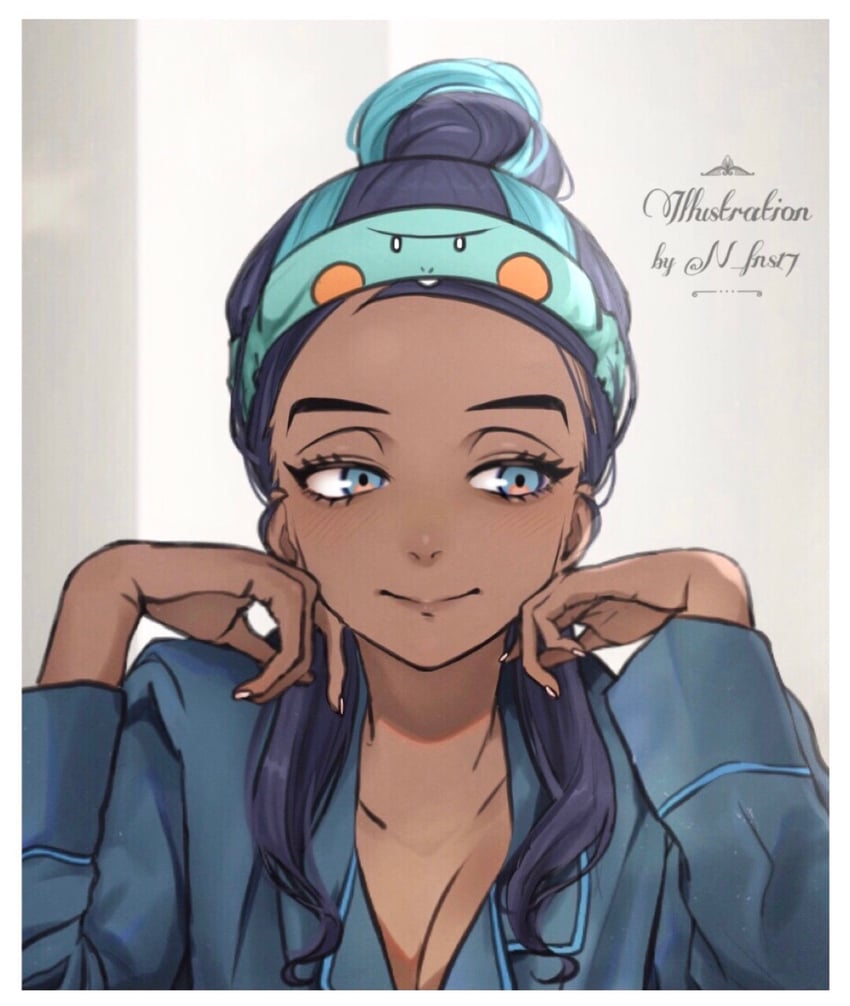 nessa and chewtle (pokemon and 1 more) drawn by echizen_(n_fns17)