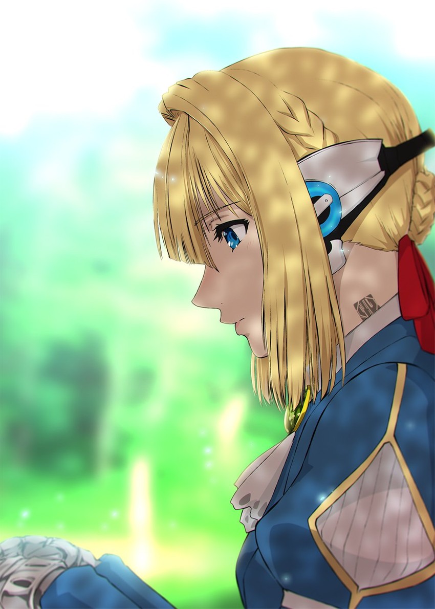 violet evergarden (kamen rider and 2 more) drawn by ueyama_michirou