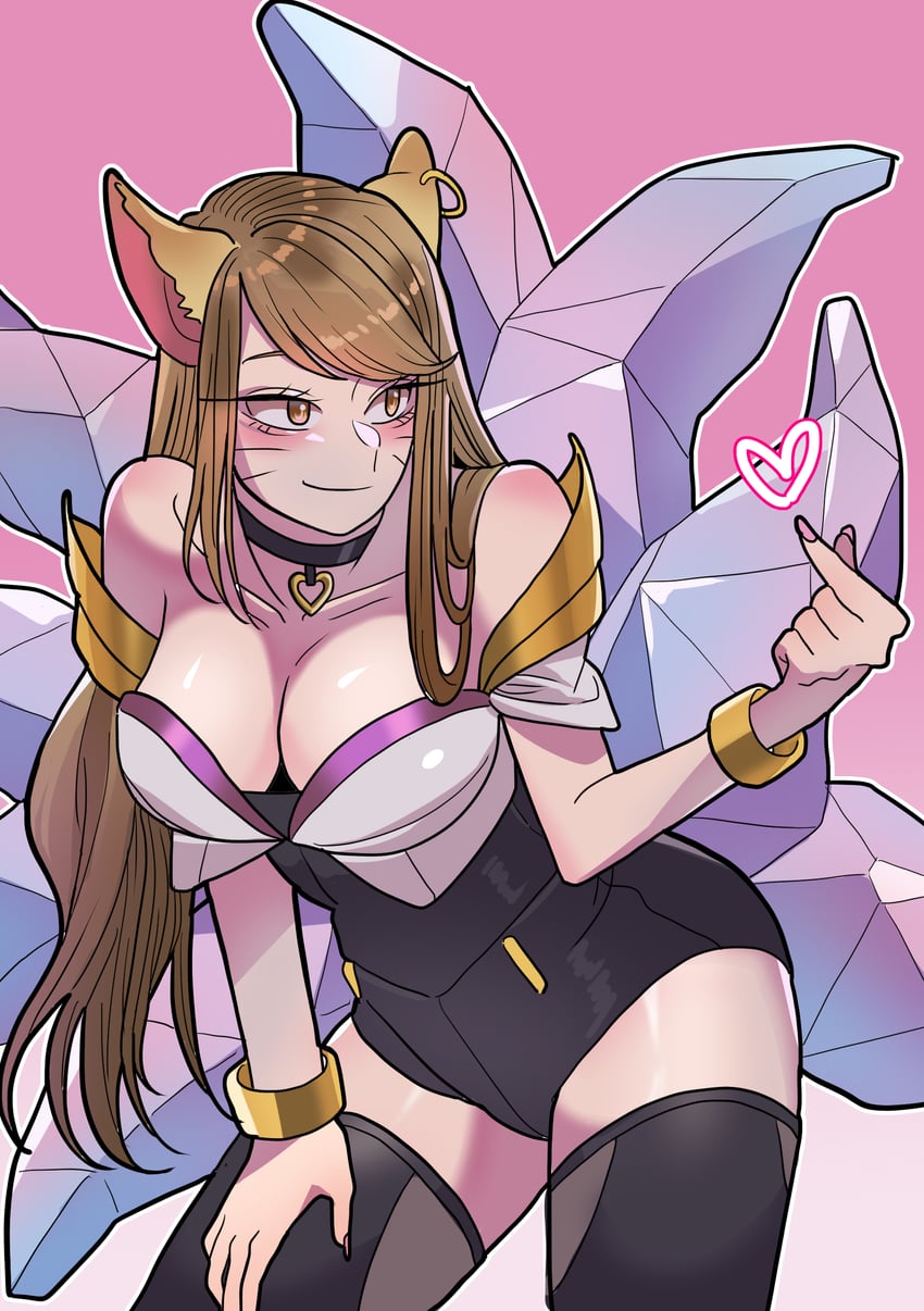 ahri and star guardian ahri (league of legends) drawn by socks786