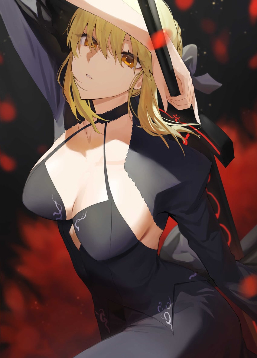 artoria pendragon and saber alter (fate and 2 more) drawn by rororo