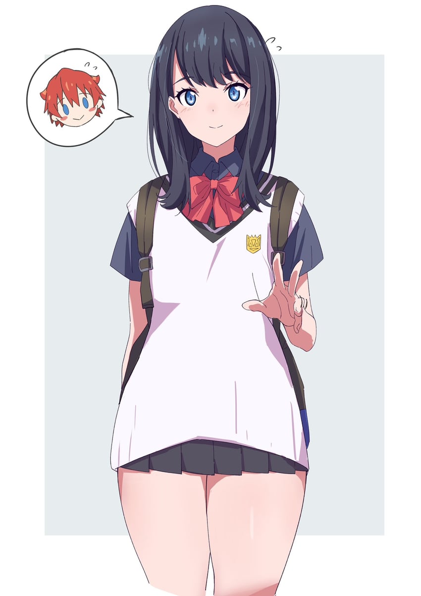 takarada rikka and hibiki yuuta (gridman universe and 1 more) drawn by showhey!!