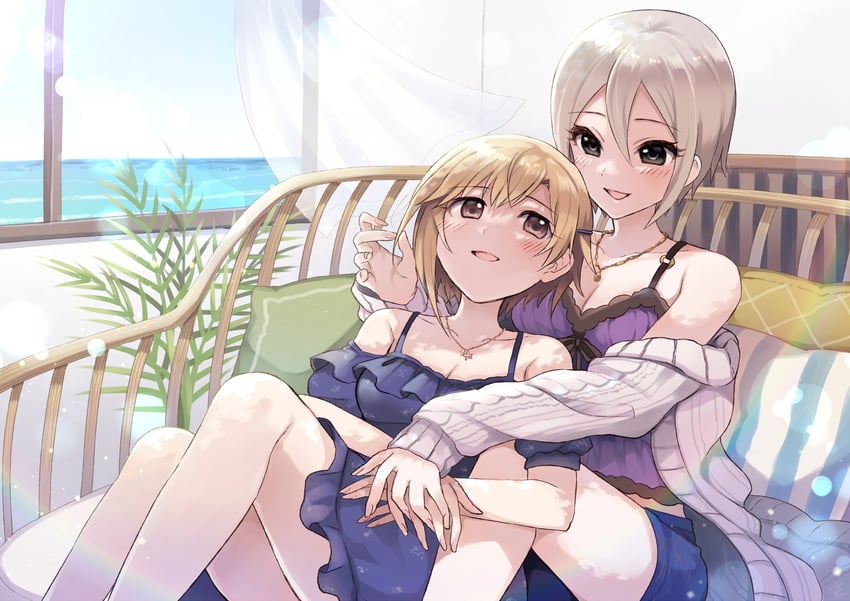 shiomi syuko and aiba yumi (idolmaster and 2 more) drawn by gum_(vivid_garden)