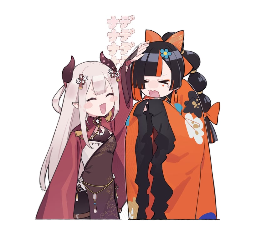 naraka and choya hanabi (nijisanji and 1 more) drawn by tiimukai