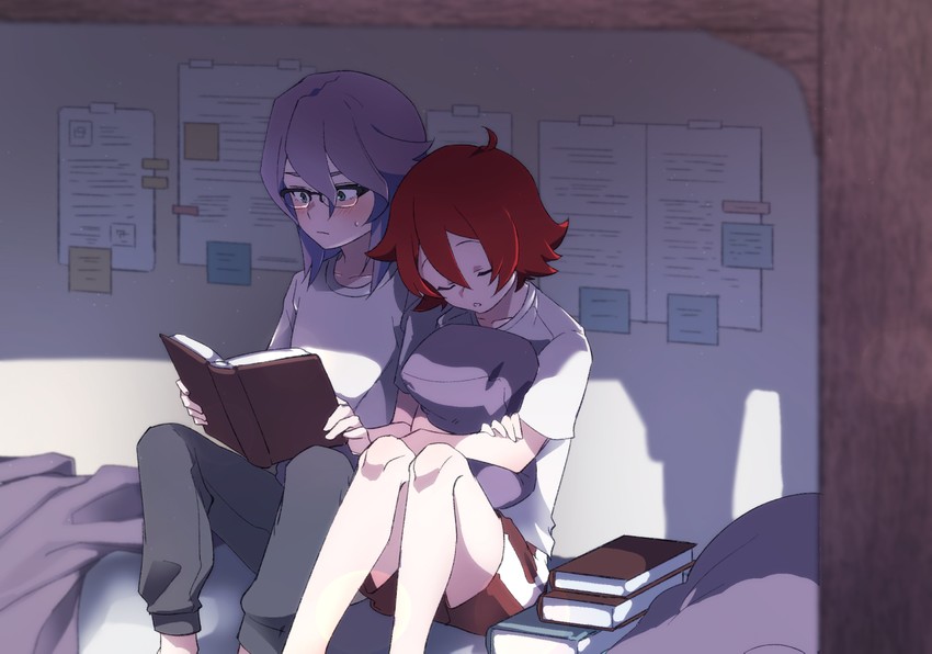 shiny chariot and croix meridies (little witch academia) drawn by arikindows10