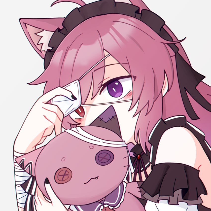 mikeneko and pon-chan (indie virtual youtuber) drawn by sakana_(saka11205)