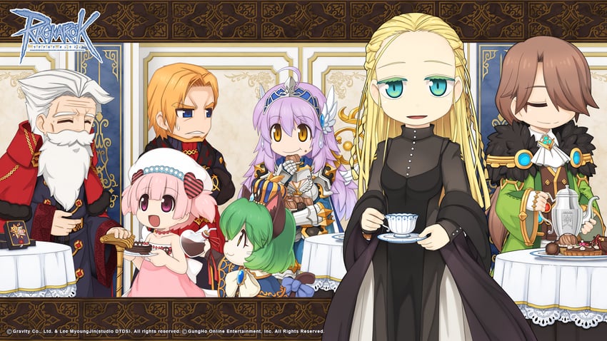 summoner, elemental master, imperial guard, catherine gaebolg, kronecker g. heine, and 1 more (ragnarok online) drawn by yuichirou