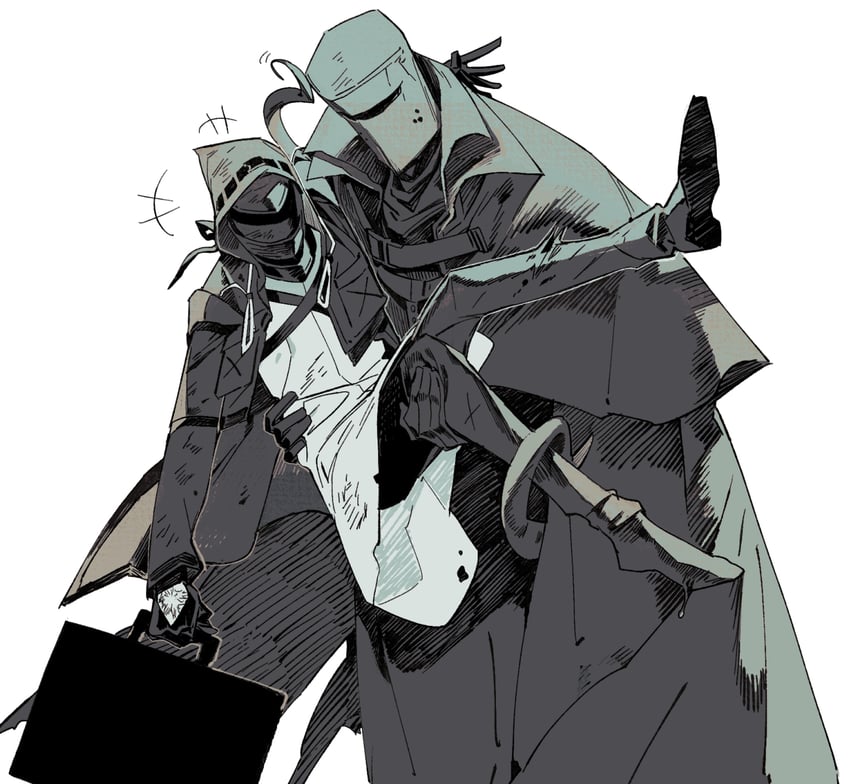 doctor and cannot goodenough (arknights) drawn by kaifei_(kaifei_29)