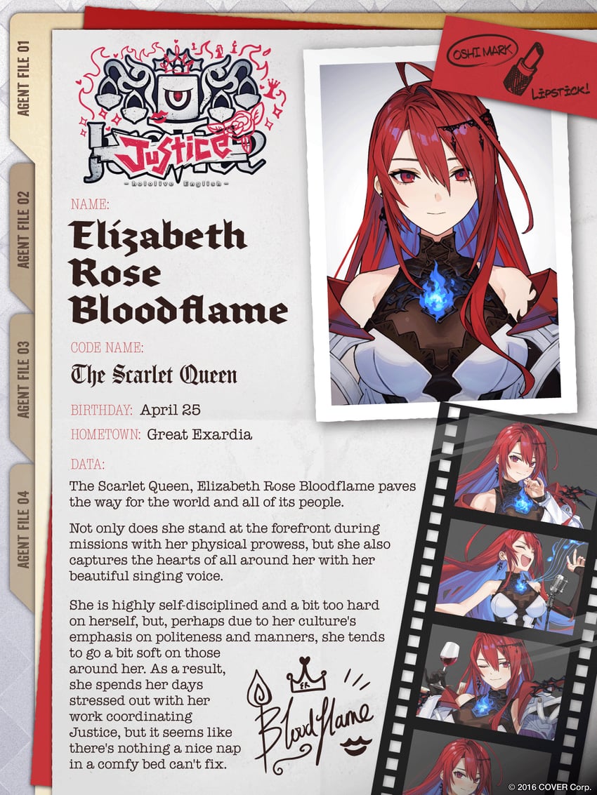elizabeth rose bloodflame (hololive and 1 more) drawn by mephisto_(angraecum) and yomosaka