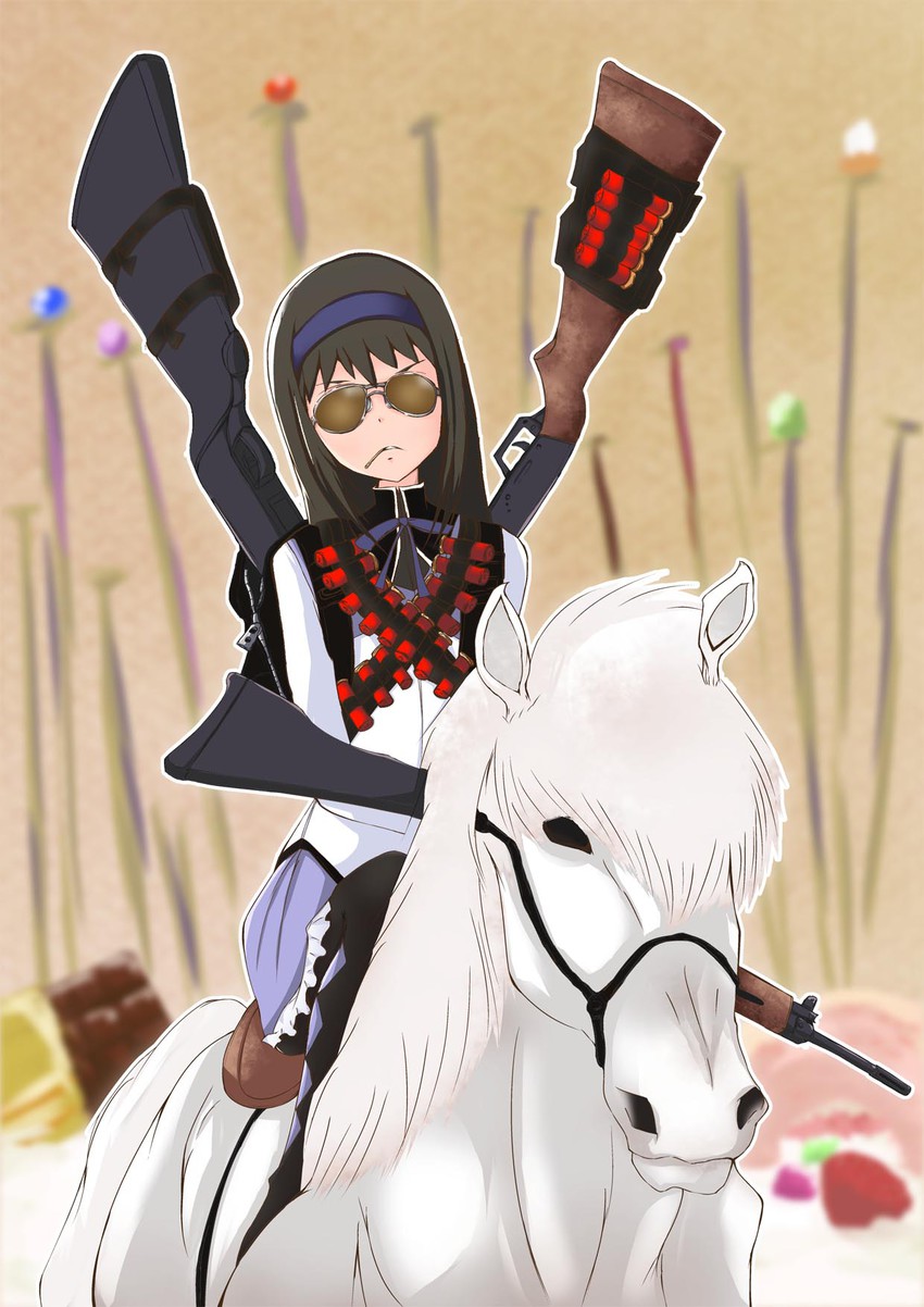 akemi homura (mahou shoujo madoka magica and 1 more) drawn by kumo_no_tsurugi