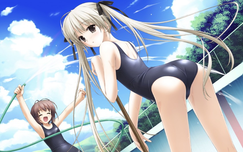 kasugano sora and amatsume akira (yosuga no sora) drawn by hashimoto_takashi
