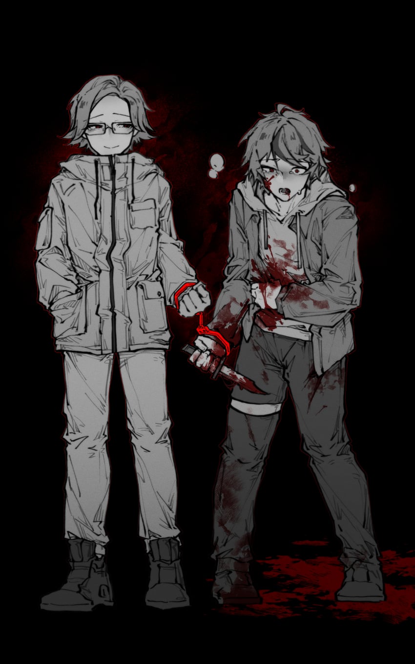aotsuki eito and sumino takumi (the hundred line -last defense academy-) drawn by waiaaaaaaa