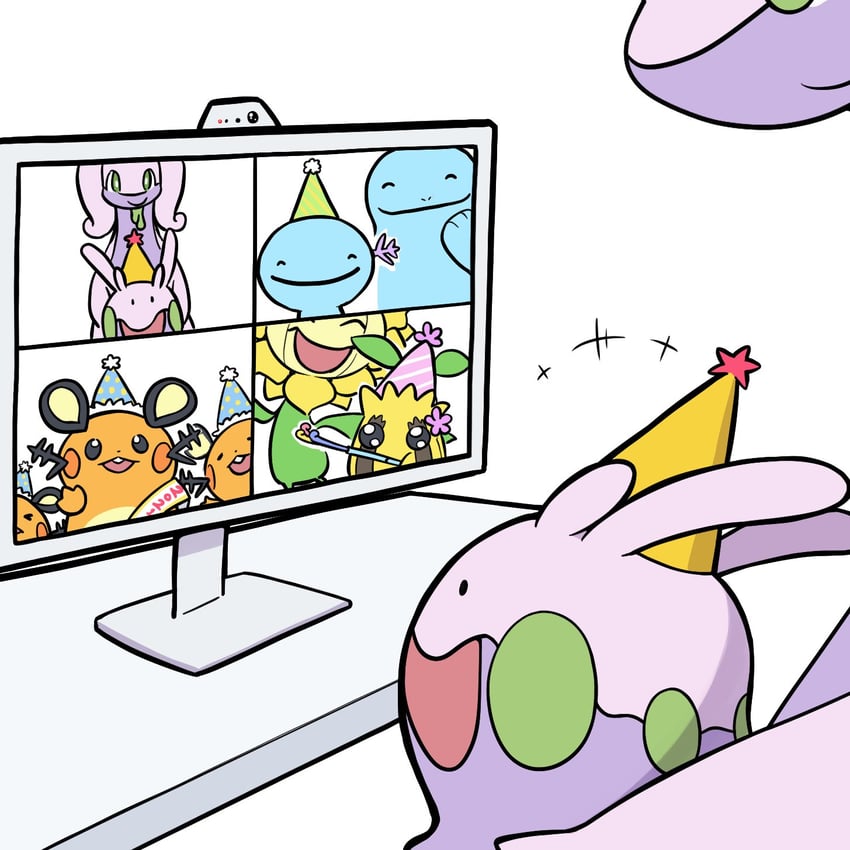 goomy, wooper, dedenne, quagsire, goodra, and 2 more (pokemon) drawn by numera_goomy