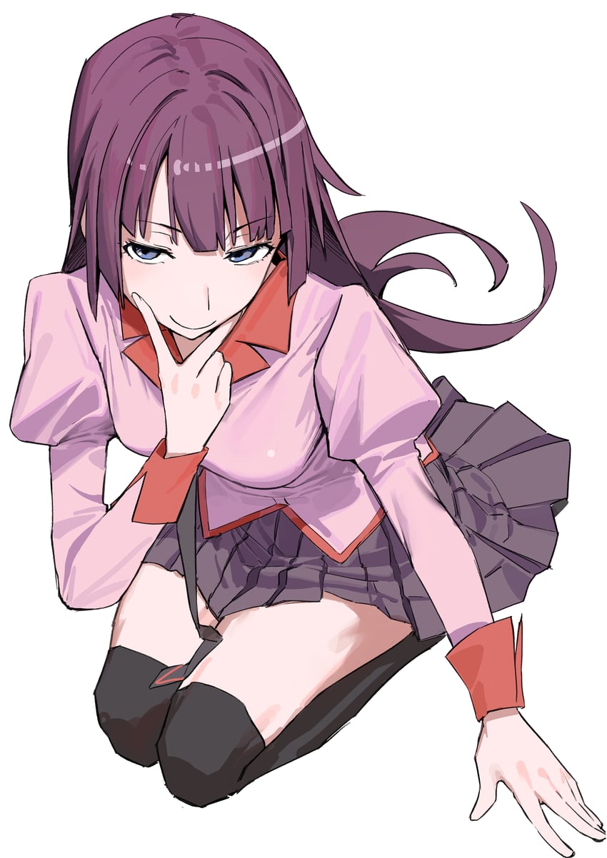 senjougahara hitagi (monogatari and 1 more) drawn by haruyuki_(gffewuoutgblubh)