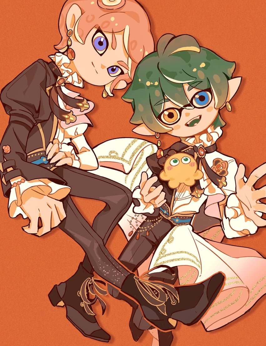 kagehira mika and itsuki shu (splatoon and 1 more)