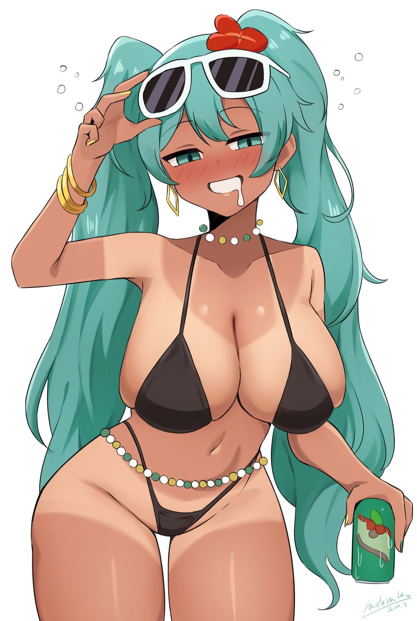 hatsune miku and brazilian miku (vocaloid) drawn by hashira_14