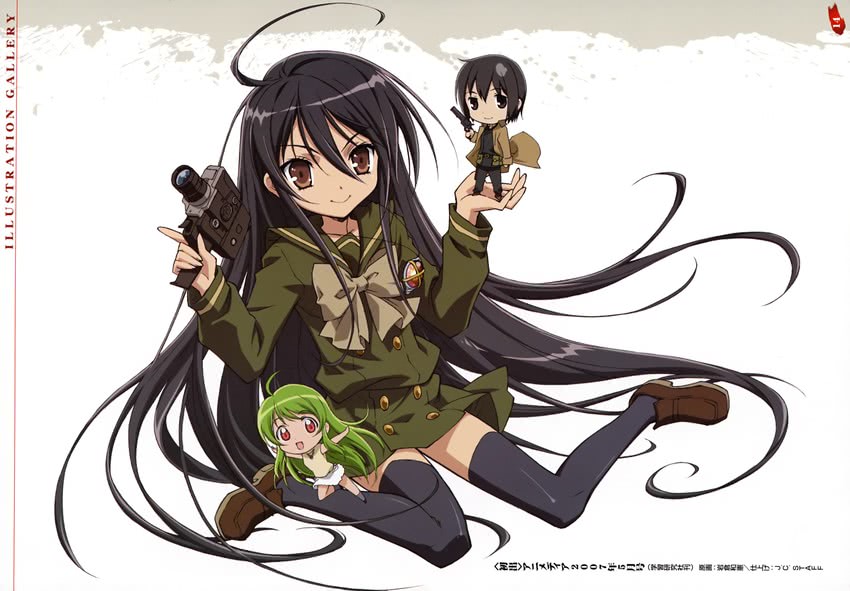 shana, kino, alastor, and youko (shakugan no shana and 2 more) drawn by iwakura_kazunori