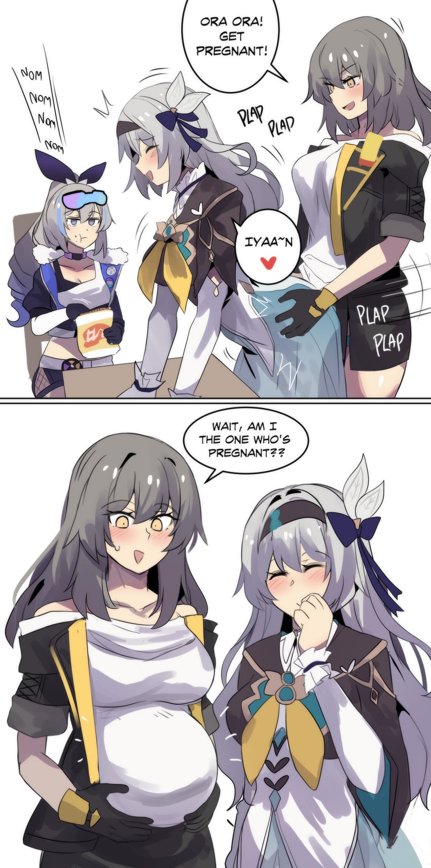 trailblazer, firefly, stelle, and silver wolf (honkai and 1 more) drawn by hinghoi