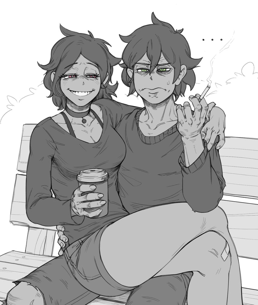 ashley graves and andrew graves (the coffin of andy and leyley) drawn by eddrawsstuff