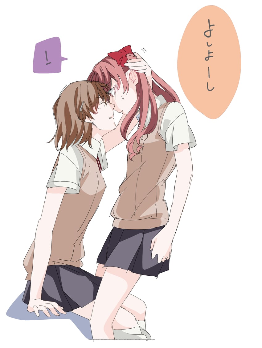 misaka mikoto and shirai kuroko (toaru majutsu no index and 1 more) drawn by higashizukihi_sei