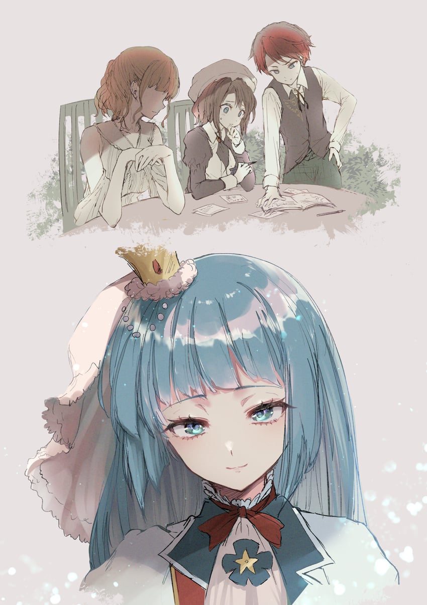 ushiromiya battler, shannon, and piece (umineko no naku koro ni) drawn by prprpkpy