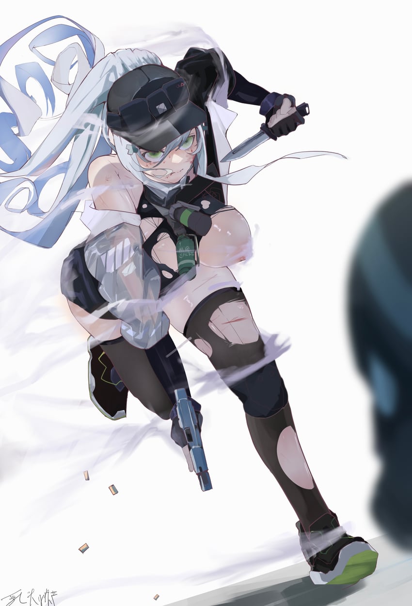 hk416 and klukai (girls' frontline and 1 more) drawn by todoroki_mushi