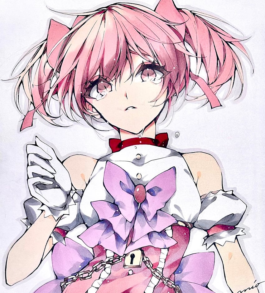 kaname madoka (mahou shoujo madoka magica and 1 more) drawn by misteor