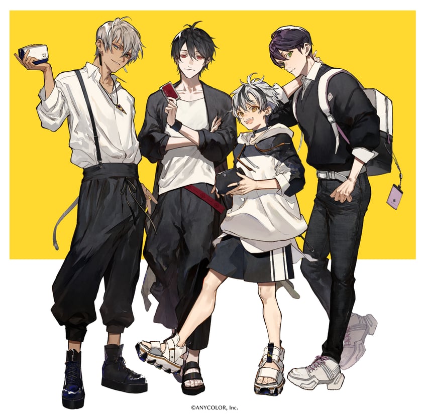 kenmochi touya, yumeoi kakeru, ibrahim, and suzuki masaru (nijisanji) drawn by nozaki_tsubata