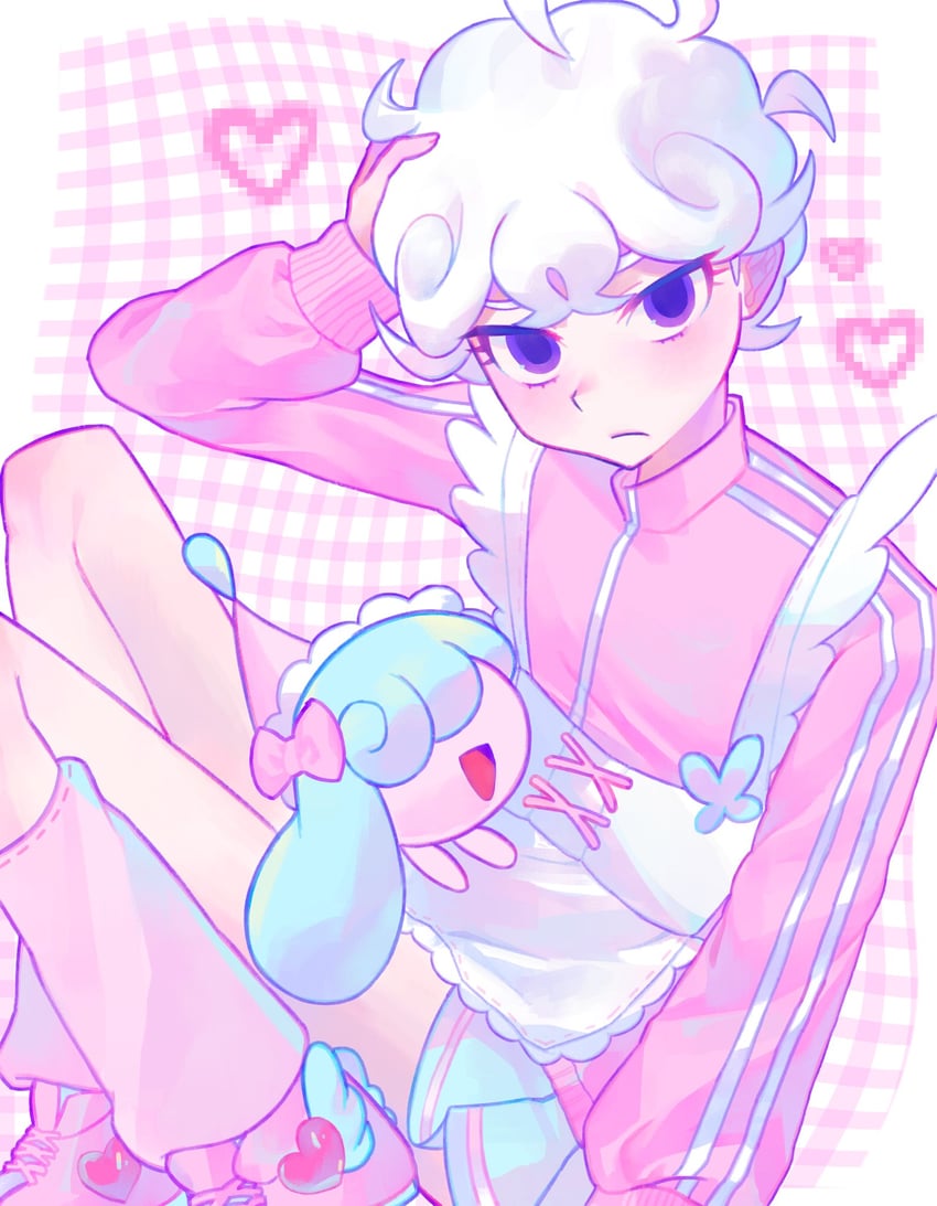bede and hatenna (pokemon and 1 more) drawn by iro_(mywife_sunny)