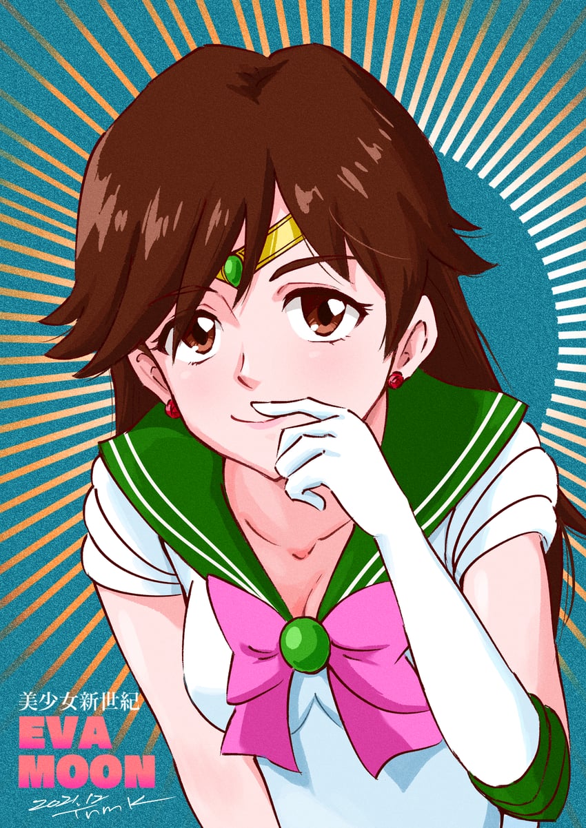 sailor jupiter and suzuhara sakura (neon genesis evangelion and 2 more) drawn by tsunemoku