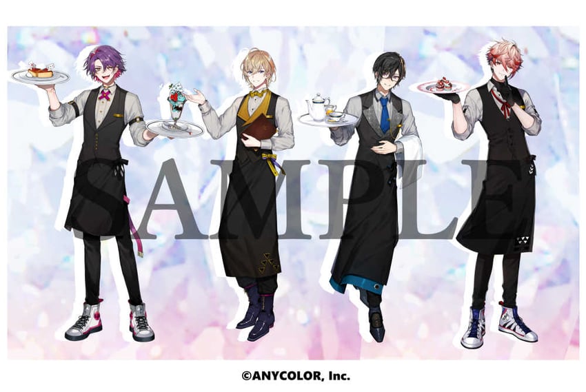 watarai hibari, fura kanato, shikinagi akira, and seraph dazzlegarden (nijisanji and 1 more) drawn by kurono_yuu