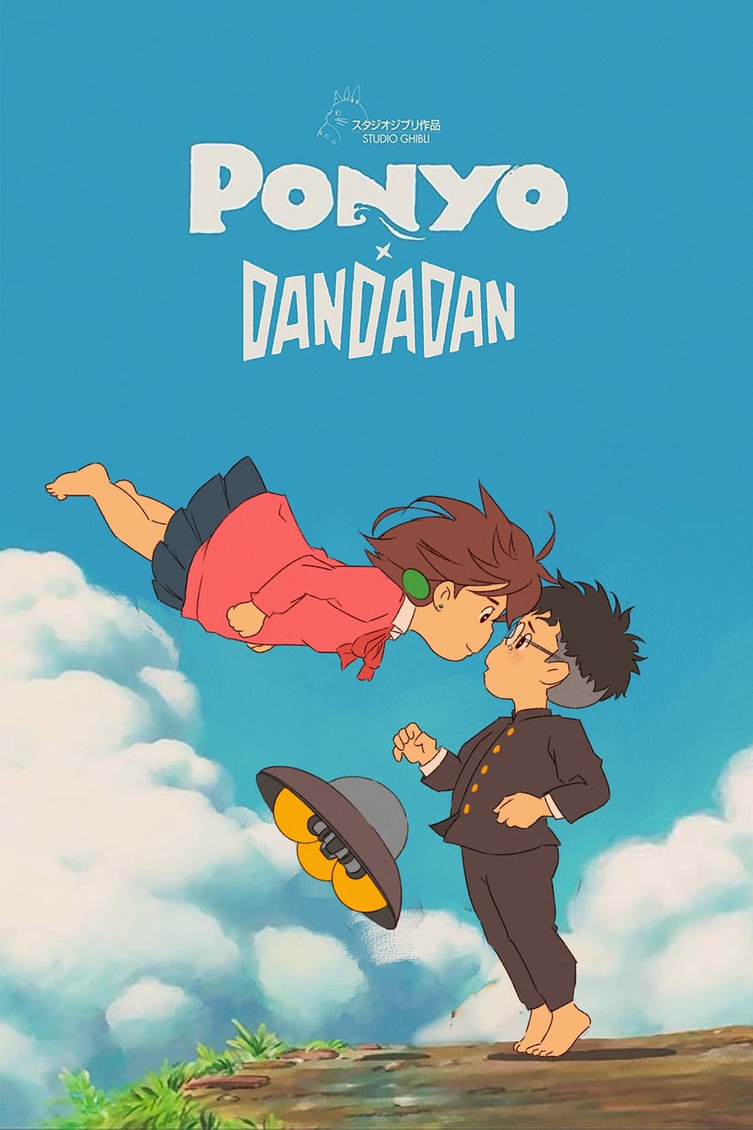 ayase momo, takakura ken, ponyo, and sousuke (dandadan and 2 more) drawn by kozzz_y
