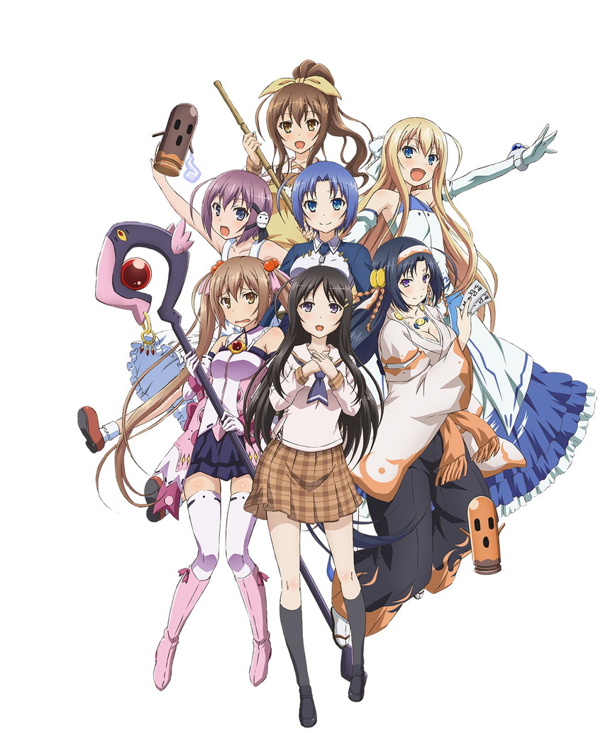 nijino yurika, theiamillis gre fortorthe, kurano kiriha, higashihongan sanae, karama, and 4 more (rokujouma no shinryakusha!?)