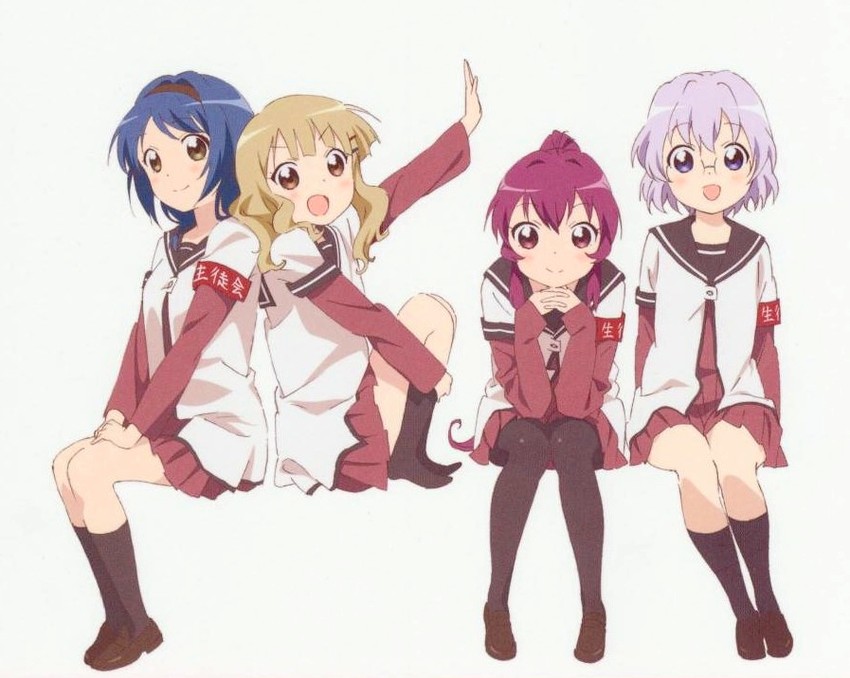 oomuro sakurako, furutani himawari, sugiura ayano, and ikeda chitose (yuruyuri)