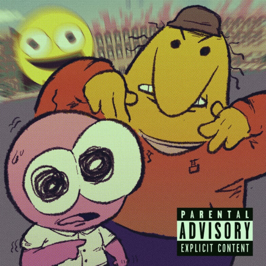 charlie dompler and pim pimling (smiling friends) drawn by atomiksaico