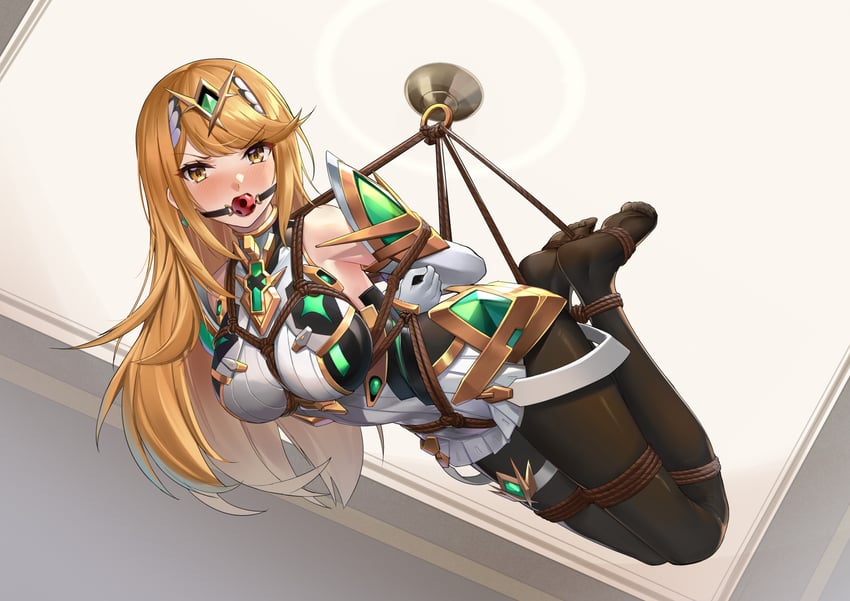 mythra (xenoblade chronicles and 1 more) drawn by 463_jun