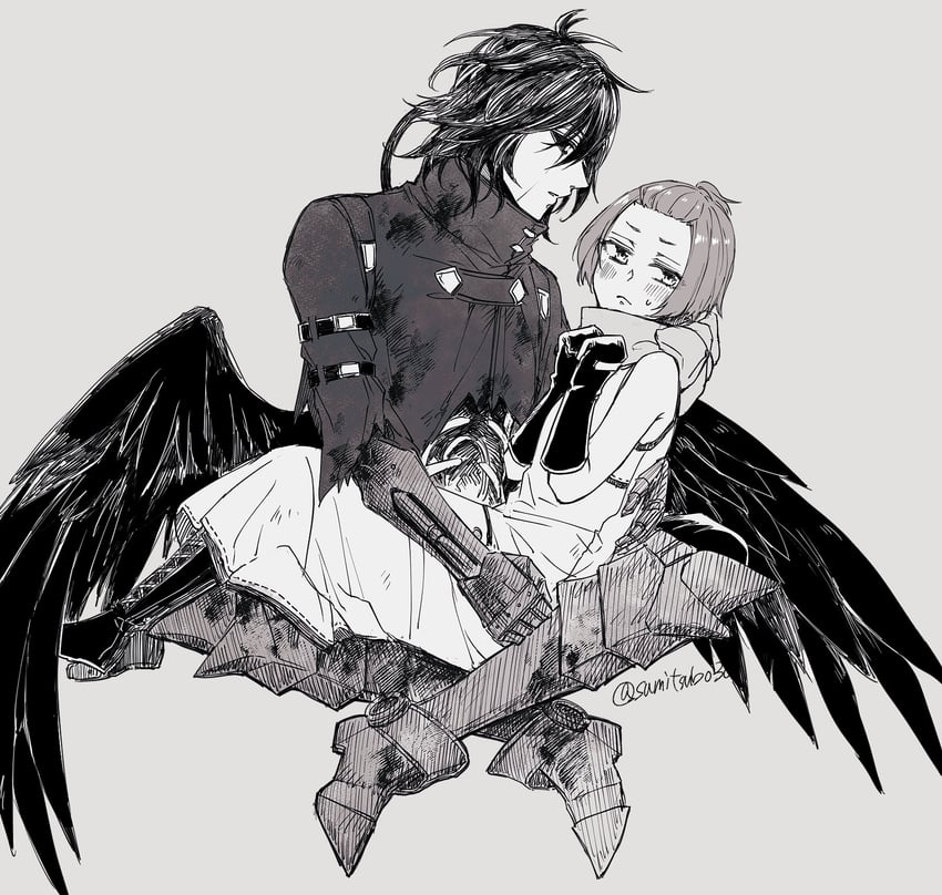 yolvan and levy (ender lilies quietus of the knights and 1 more) drawn by sorakaze_(mire)