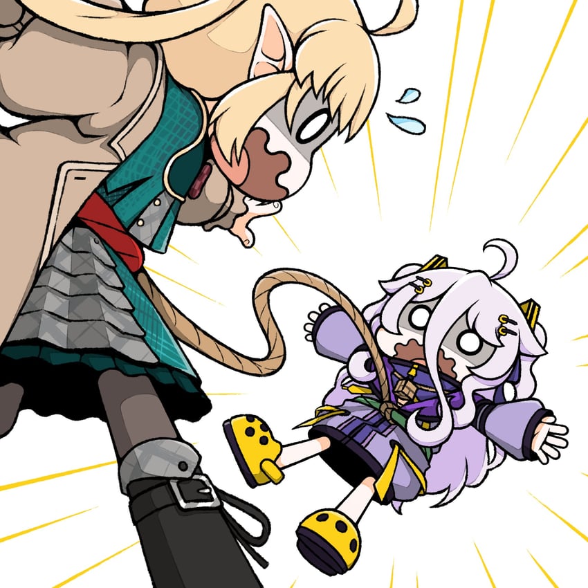 pomu rainpuff and henya the genius (nijisanji and 3 more) drawn by justtentative